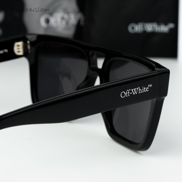Off-White Men Sunglasses Black Grey Square OERI133 SPRINGFIELD 100 NEW AUTHENTIC - Picture 5 of 12